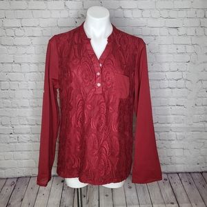 Maroon Lace Blouse Size XXL